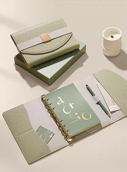 A5 A6 Leather 6 Ring Binder Strap Book | A5 Personal Planner Cover | Journal Agenda Notebook | Gift for Her | School Office Stationery