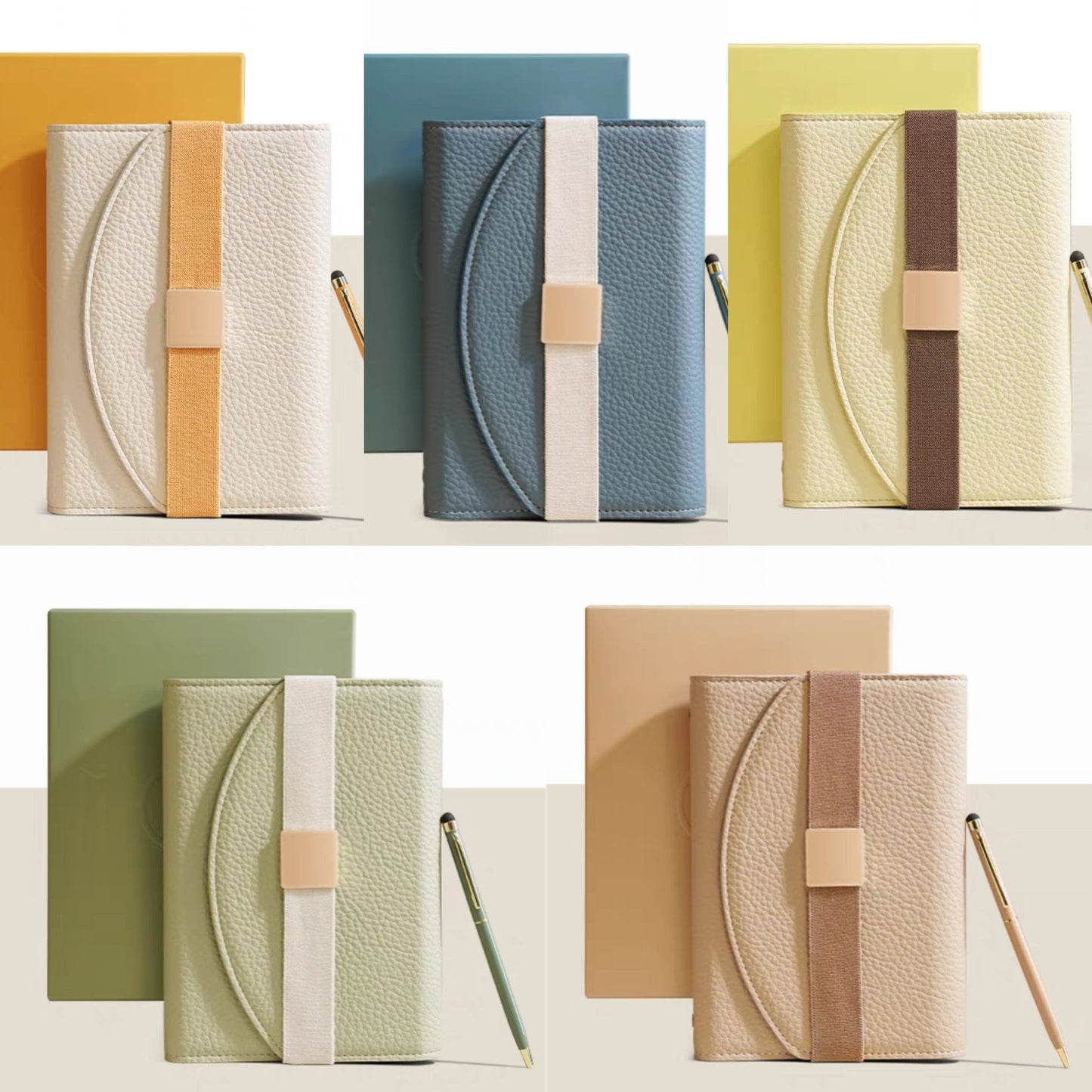 A5 A6 Leather 6 Ring Binder Strap Book | A5 Personal Planner Cover | Journal Agenda Notebook | Gift for Her | School Office Stationery
