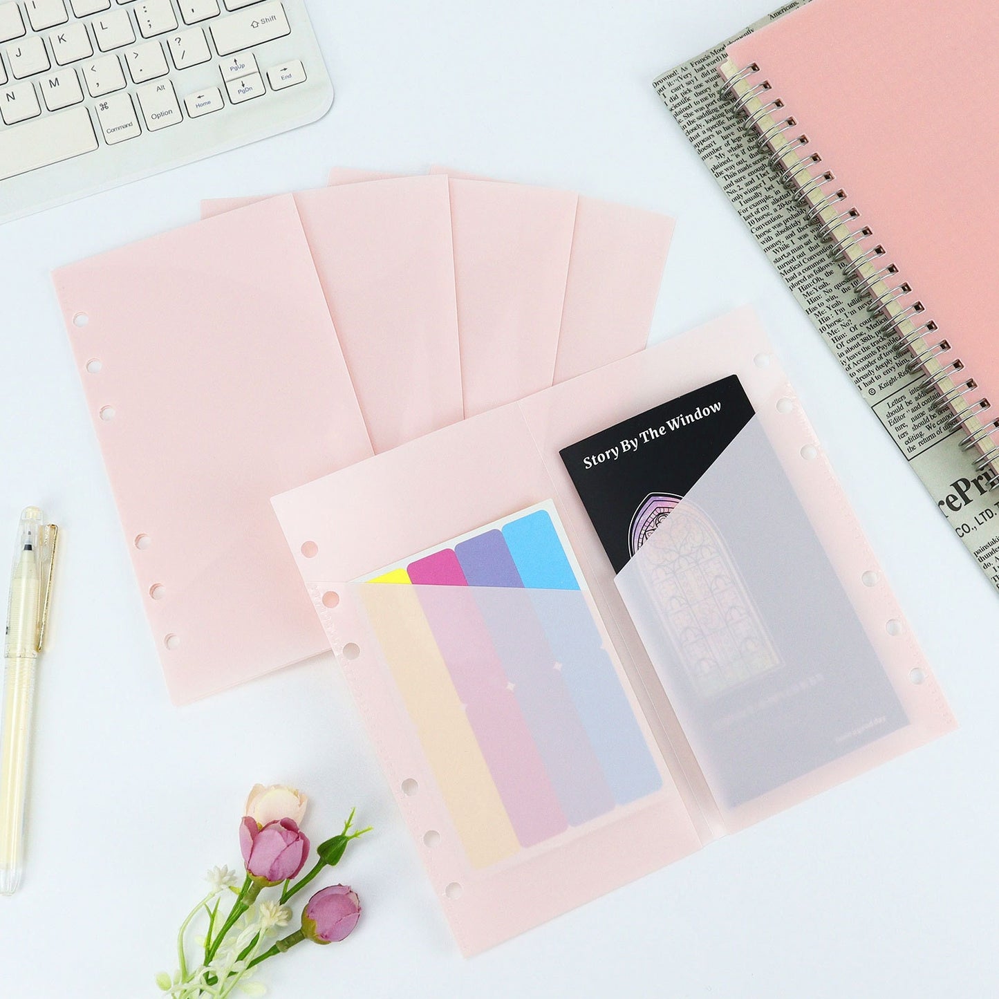 6 Ring Binder Divider Double Pockets | A6 A7 | Sticker Banknote  Organizer | PVC Insert Pocket | Cash Envelope | Budget Book Planner