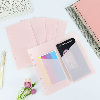 6 Ring Binder Divider Double Pockets | A6 A7 | Sticker Banknote  Organizer | PVC Insert Pocket | Cash Envelope | Budget Book Planner