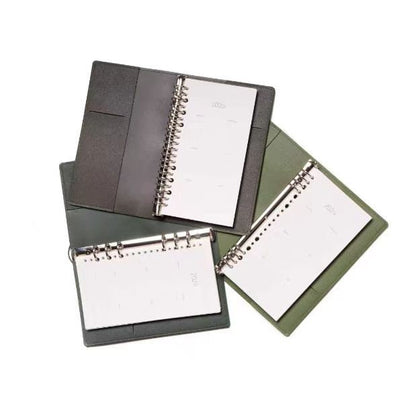 A5 Slim Puo Vegan Leather Refillable Binder | 6 8 20 Holes Binder |  2025 Planners Journal Agenda | Cute School Office Stationery
