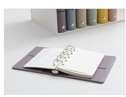 M5 A8 Vegan Leather 5 Ring Binder Cover | Daily Weekly Monthly Planners | Journal Diary Agenda Notebook | Cute School Office Stationery
