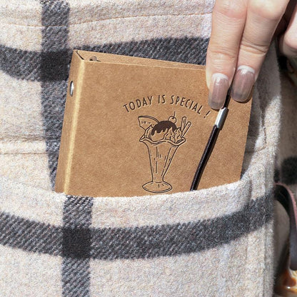 M5 A8 Kraft Paper Loose-leaf Binder | M5 5 Ring Binder Cover | Portable Journal Diary Agenda Notebook  | Refillable Planner Organizer