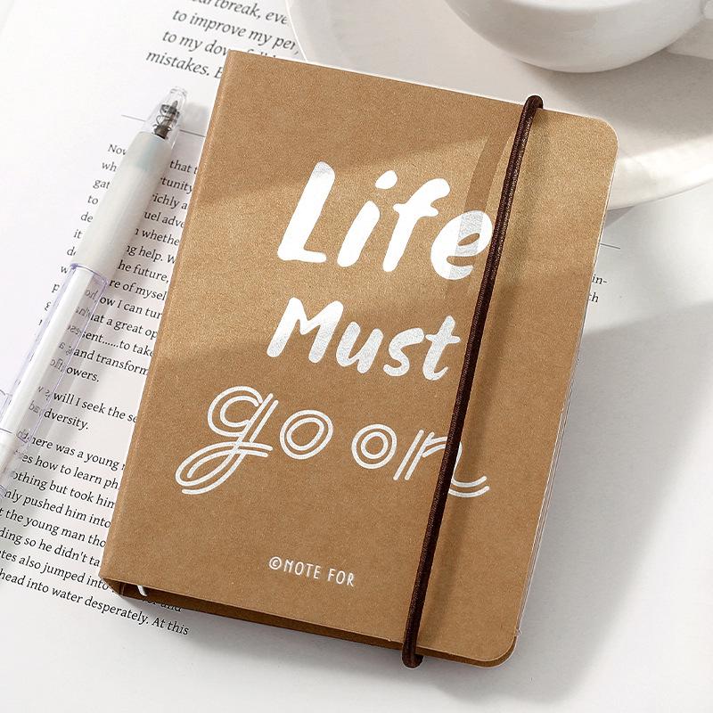 M5 A8 Kraft Paper Loose-leaf Binder | M5 5 Ring Binder Cover | Portable Journal Diary Agenda Notebook  | Refillable Planner Organizer