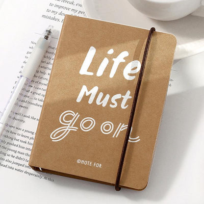 M5 A8 Kraft Paper Loose-leaf Binder | M5 5 Ring Binder Cover | Portable Journal Diary Agenda Notebook  | Refillable Planner Organizer