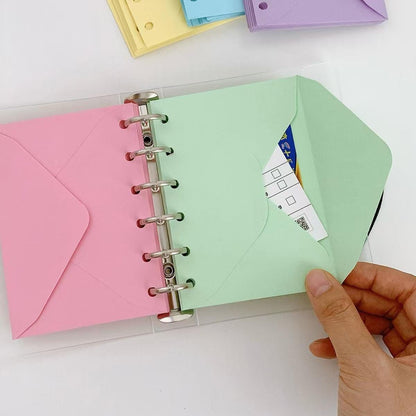 5pcs A7 6 Ring Binder Envelope Pockets | Colorful Envelopes | Planner Sticker Organizer | Refillable Binder Planner Refills Inserts