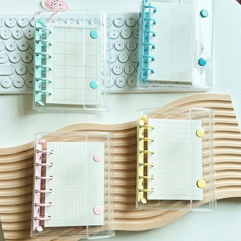 A7 Transparent Planner Cover | Photo Album Kpop Idol Photo-cards Holder Binder | Clear 6 Ring Binder |  Sticker Organizer Photo Storage Book