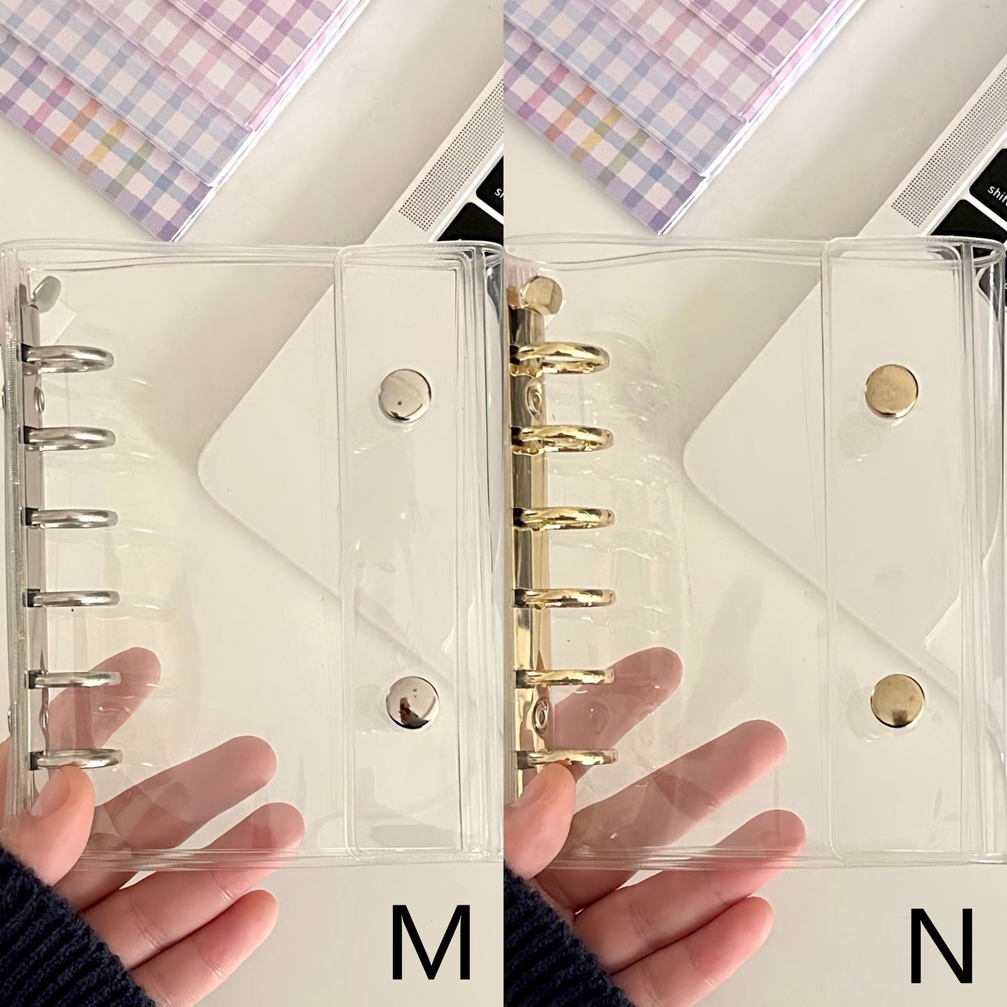 A7 Transparent Planner Cover | Photo Album Kpop Idol Photo-cards Holder Binder | Clear 6 Ring Binder |  Sticker Organizer Photo Storage Book