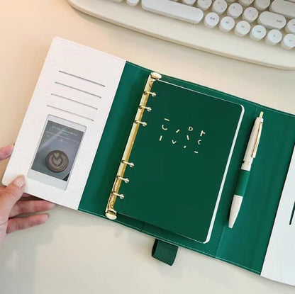 Stylish A5 A6 Leather 6 Ring Binder | Planner Cover | Journal Agenda Notebook | Luxury Gift | Daily Weekly Monthly Planner Stationery