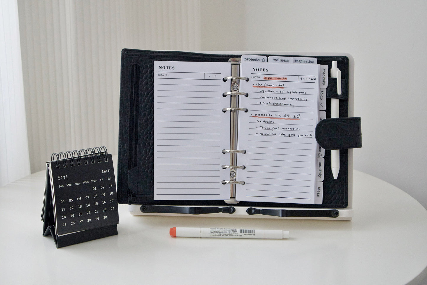 Lined Notes Planner Inserts | 20 Sheets | Note Taking | Personal A5 A6 | 6 Rings Planner | Binder Refills