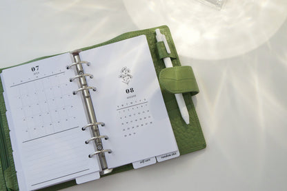 2024 Croc Genuine Leather Personal Planner Cover | Medium Personal Binder | Planner Cover |  Planner Agenda Journal Organizer