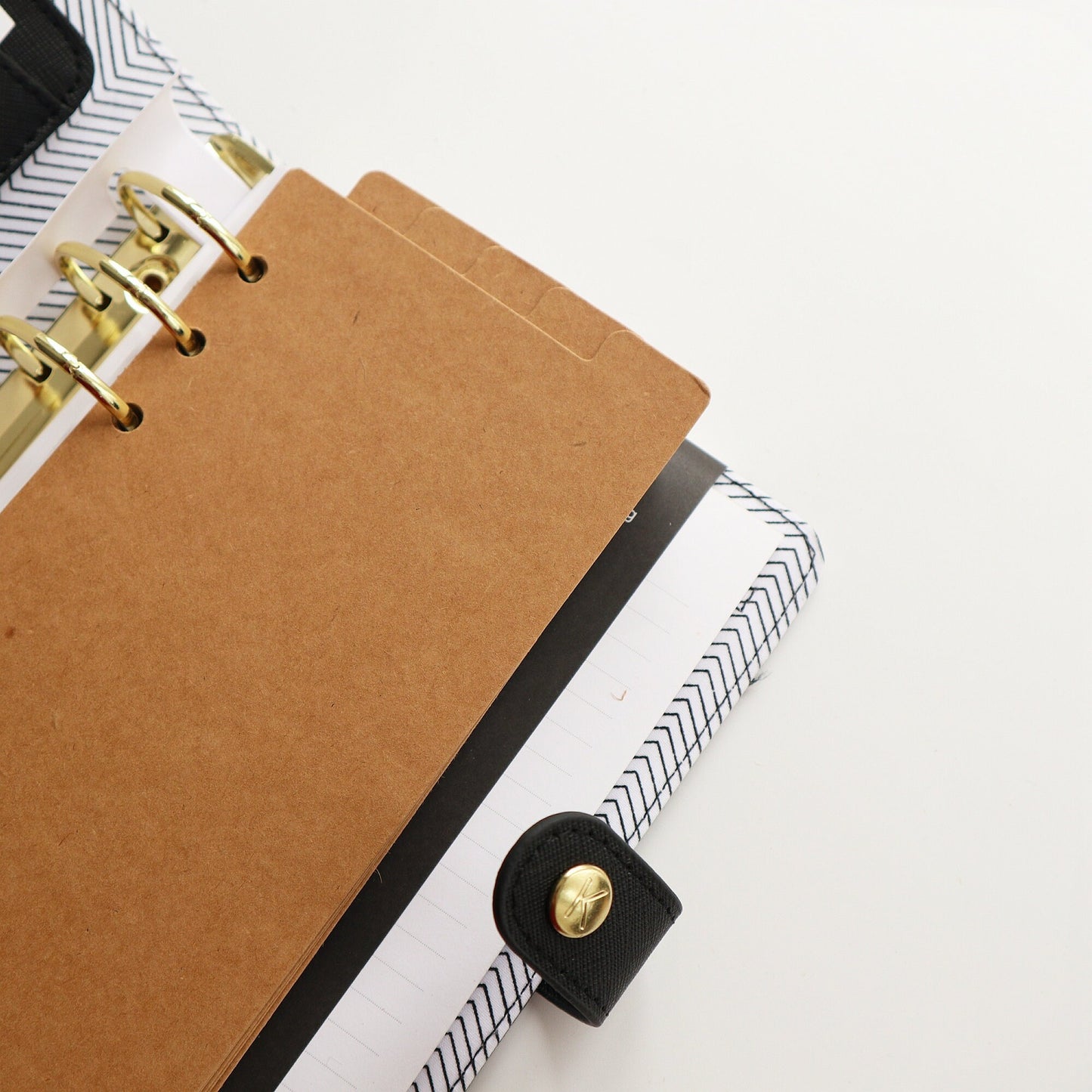 Kraft Planner Dividers | Personal A5 | 6 Rings Planner Divider | Filofax | kikki.K