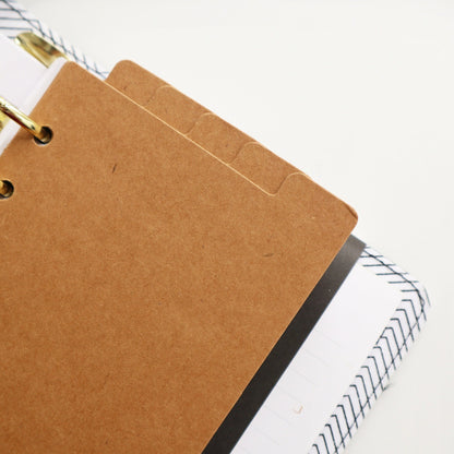 Kraft Planner Dividers | Personal A5 | 6 Rings Planner Divider | Filofax | kikki.K