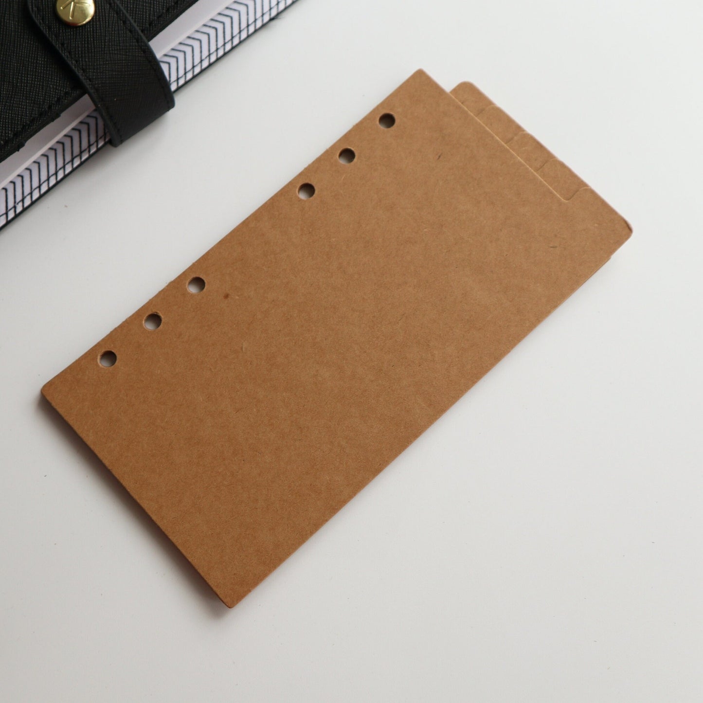 Kraft Planner Dividers | Personal A5 | 6 Rings Planner Divider | Filofax | kikki.K