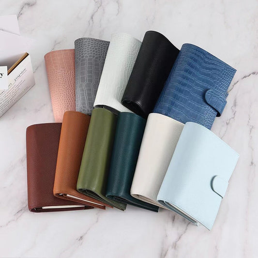Personal Size Genuine Leather 6 Rings Planner | Notebook Journal Binder Planner | Card Holder Multifunctional Agenda Organizer