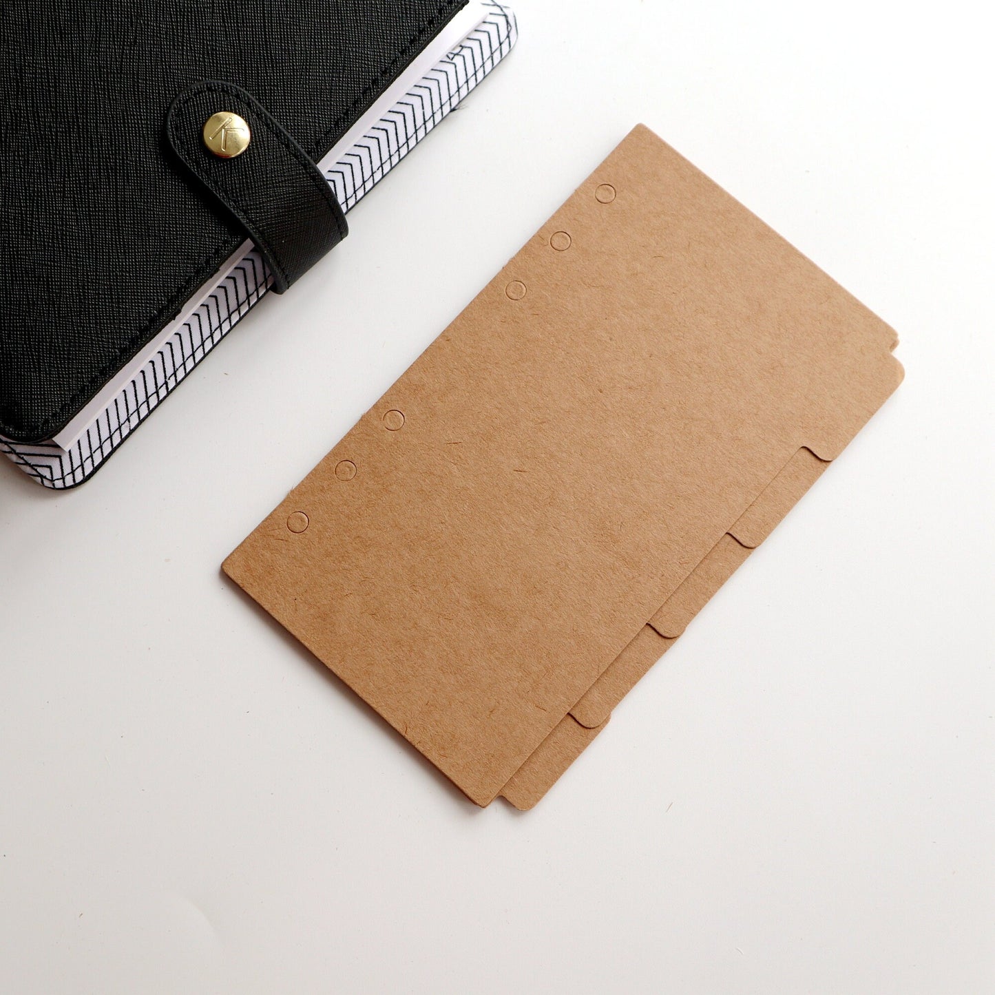 Kraft Planner Dividers | Personal A5 | 6 Rings Planner Divider | Filofax | kikki.K
