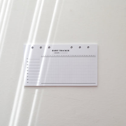 Printed Minimal Habit Tracker Planner Inserts | 20 Sheets | Habit Planner | Personal A5 A6 | 6 Rings Planner | Binder Refills
