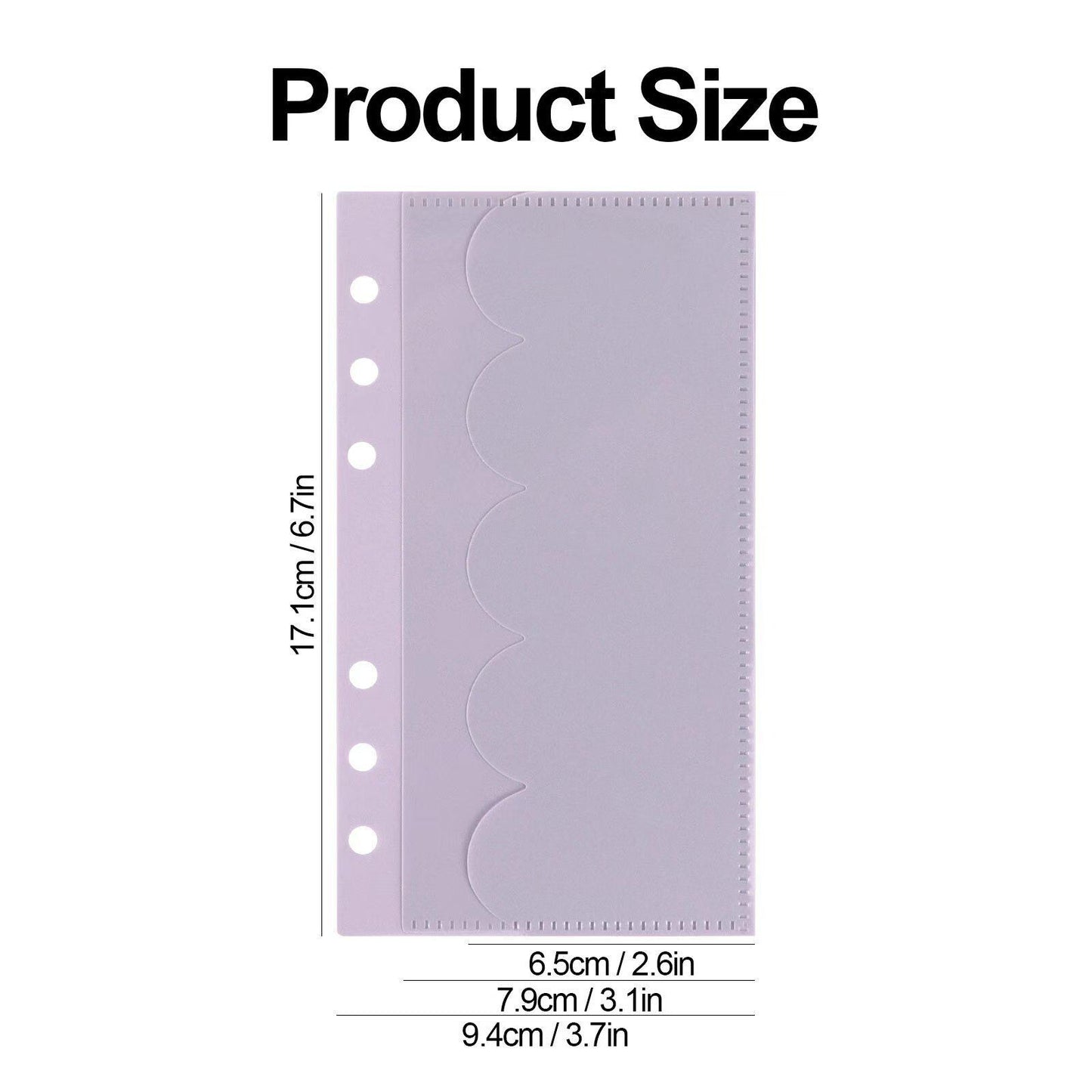 6 Ring Binder Divider | A6 Personal Bilayer Pockets | PVC Insert Pocket | Cash Envelope | Budget Book Planner | Banknote Organizer