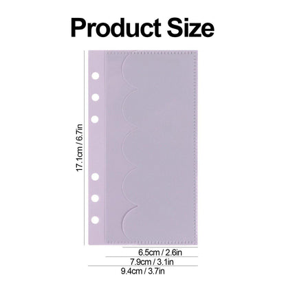 6 Ring Binder Divider | A6 Personal Bilayer Pockets | PVC Insert Pocket | Cash Envelope | Budget Book Planner | Banknote Organizer