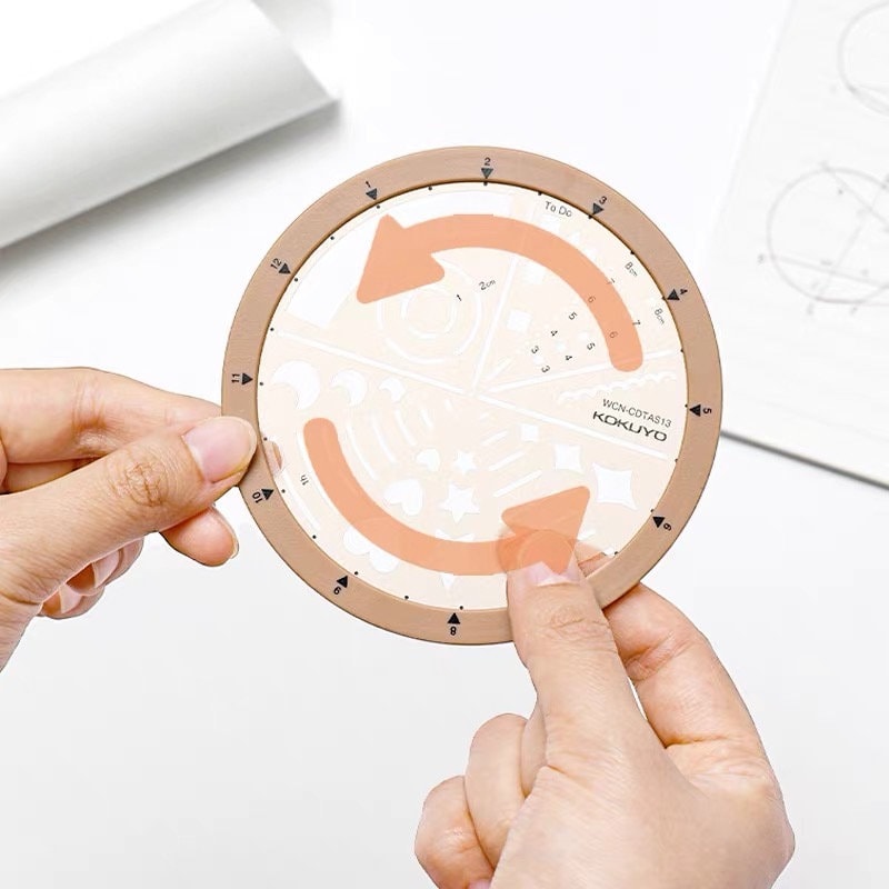 KOKUYO Creative Rotation Ruler | Drawing Ruler|Planner Ruler Planner S ...