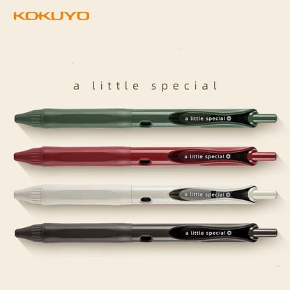 KOKUYO Retro Color Vividry Retractable Gel Pen | Black Ink | Quick-drying Ink | 0.5mm | Replaceable Refill | School Study Office Supplies