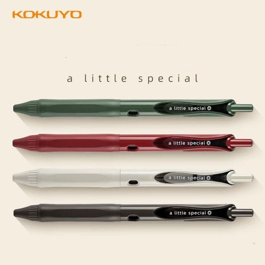KOKUYO Retro Color Vividry Retractable Gel Pen | Black Ink | Quick-drying Ink | 0.5mm | Replaceable Refill | School Study Office Supplies