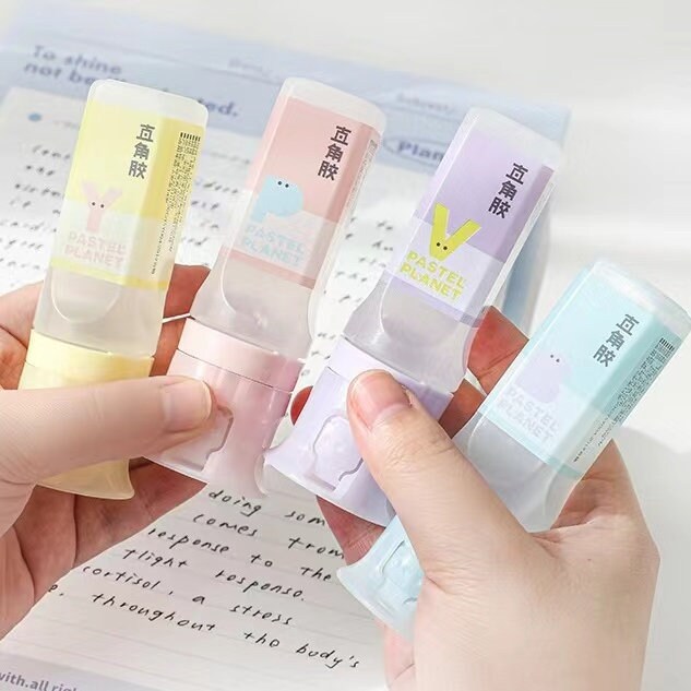 Square Glue Stick | Clear & Strong Glue | Scrapbooking Kids Craft Supplies