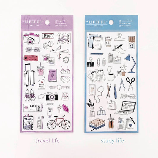 Mind Wave Lifefu Japanesel Stickers | Travel Flower Coffee Study Room Cosme Decorative Stickers | Junk Journal Collage Scrapbooking Supplies