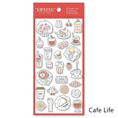 Mind Wave Lifefu Japanesel Stickers | Travel Flower Coffee Study Room Cosme Decorative Stickers | Junk Journal Collage Scrapbooking Supplies