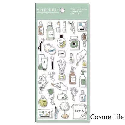 Mind Wave Lifefu Japanesel Stickers | Travel Flower Coffee Study Room Cosme Decorative Stickers | Junk Journal Collage Scrapbooking Supplies