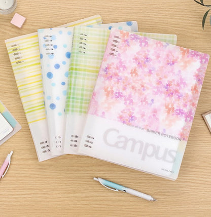 KOKUYO Watercolor Campus Binder Notebook | 8 Holes | B5 A5 | Smart Ring Binder  | Study Supplies | Japanese Notebook