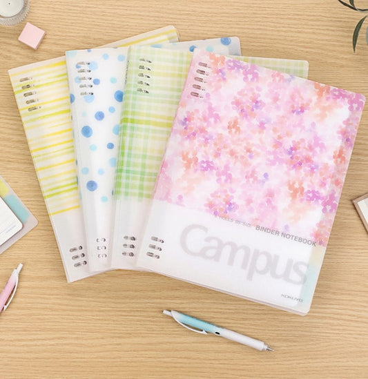 KOKUYO Watercolor Campus Binder Notebook | 8 Holes | B5 A5 | Smart Ring Binder  | Study Supplies | Japanese Notebook