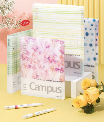 KOKUYO Watercolor Campus Binder Notebook | 8 Holes | B5 A5 | Smart Ring Binder  | Study Supplies | Japanese Notebook