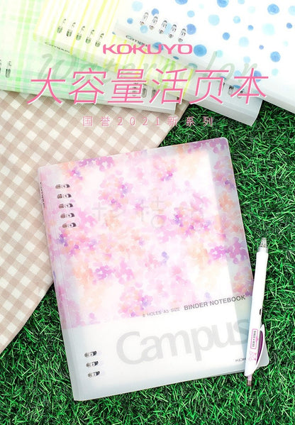 KOKUYO Watercolor Campus Binder Notebook | 8 Holes | B5 A5 | Smart Ring Binder  | Study Supplies | Japanese Notebook