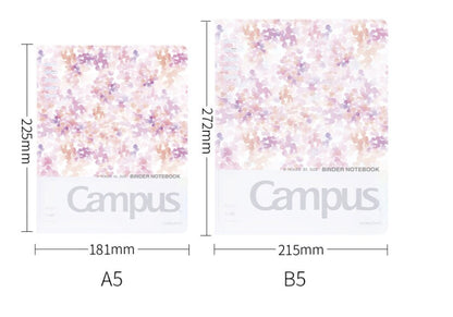 KOKUYO Watercolor Campus Binder Notebook | 8 Holes | B5 A5 | Smart Ring Binder  | Study Supplies | Japanese Notebook