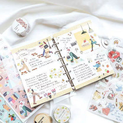 Mind Wave Doing Series Japanese Stickers | Cafe Travel Study Shopping  Decorative Stickers | Planner Journal Collage DIY  Supplies