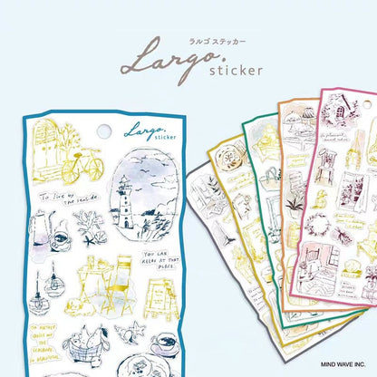 Mind Wave Japanese Handdrawn Stickers | Japanese Stickers Stationery | Life Coffee Planner Decorative Stickers | Journal Collage Supplies