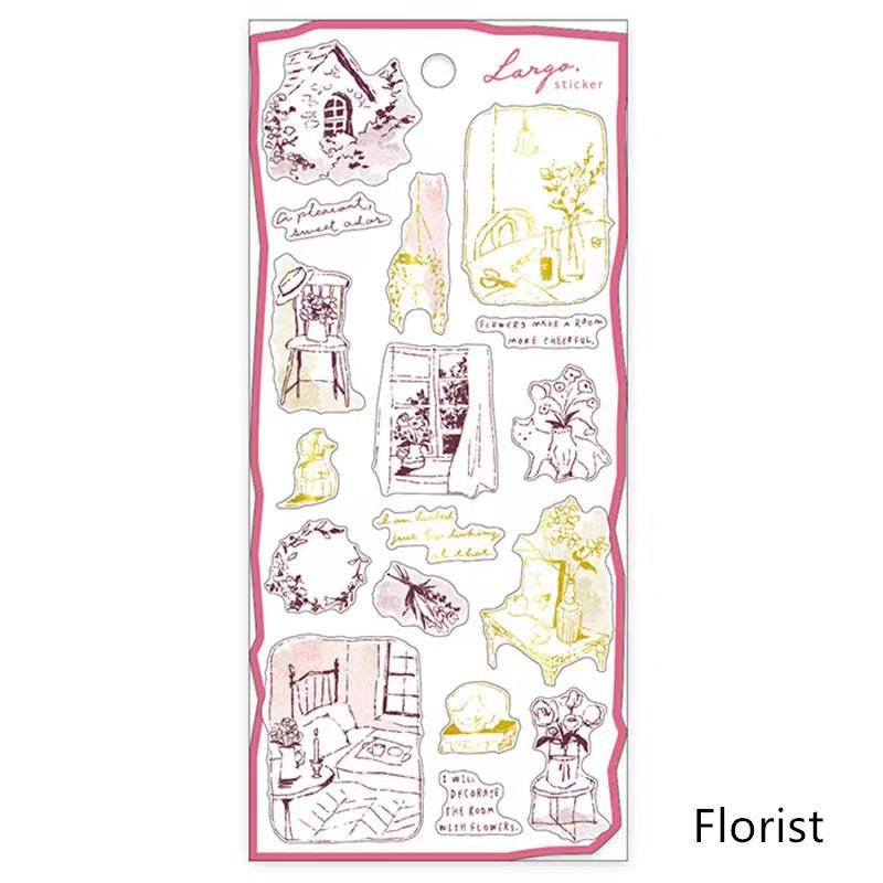 Mind Wave Japanese Handdrawn Stickers | Japanese Stickers Stationery | Life Coffee Planner Decorative Stickers | Journal Collage Supplies