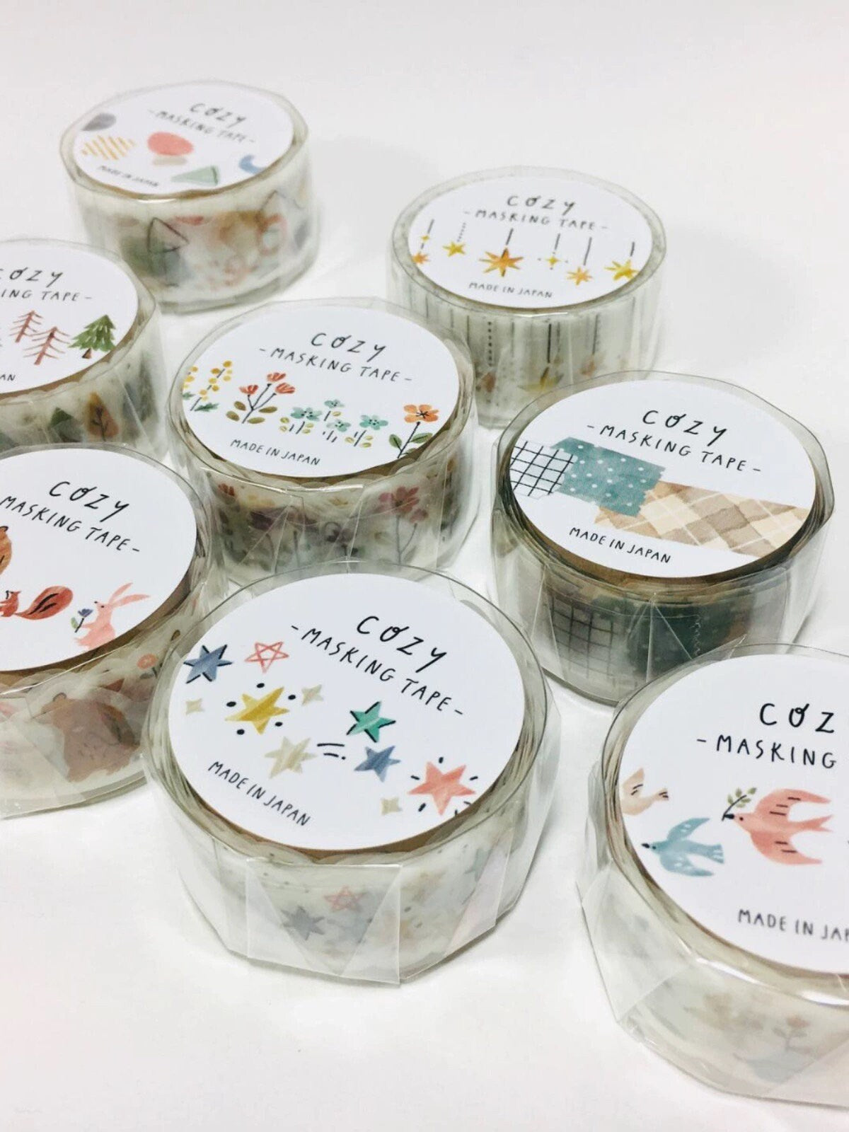 Mind Wave Cozy Series Decorative Janpanese Washi Tape | Die-cut Tape | Flower Animal Star | Collage Planner Journal Scrapbooking Supplies
