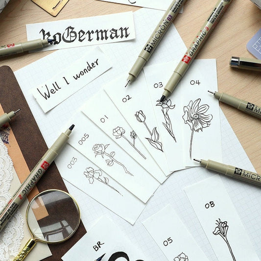 Sakura Pigma Micron Fine Liner Pen |  Graphic & Brush Pen  |  Black Fineliner Marker ｜
