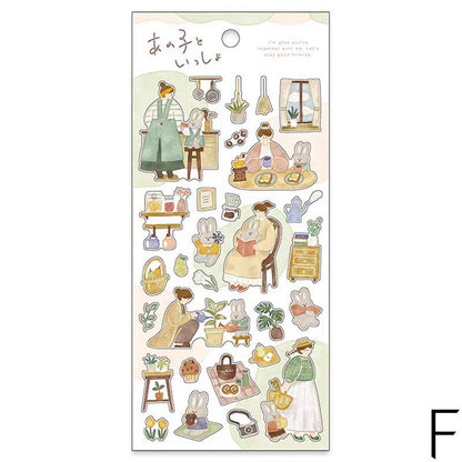 Mind Wave Cute Daily Life Girls Japanese Stickers | Food Coffee Book Fashion Life Decorative Stickers | Planner Journal Collage DIY Supplies