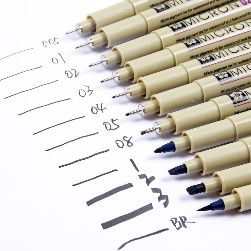 Sakura Pigma Micron Fine Liner Pen |  Graphic & Brush Pen  |  Black Fineliner Marker ｜