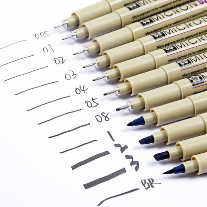 Sakura Pigma Micron Fine Liner Pen |  Graphic & Brush Pen  |  Black Fineliner Marker ｜