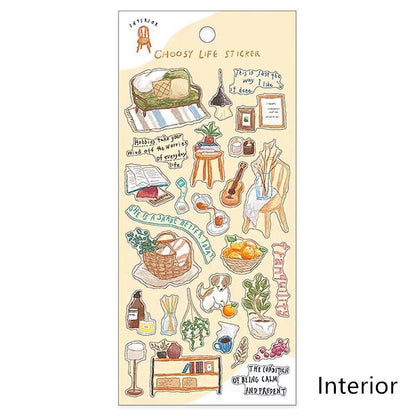 Mind Wave Chooosy Life Japanese Stickers | Coffee Bake Bread Cake Stationery Decorative Stickers | Planner Journal Collage DIY Bujo Supplies
