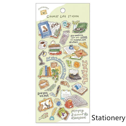 Mind Wave Chooosy Life Japanese Stickers | Coffee Bake Bread Cake Stationery Decorative Stickers | Planner Journal Collage DIY Bujo Supplies