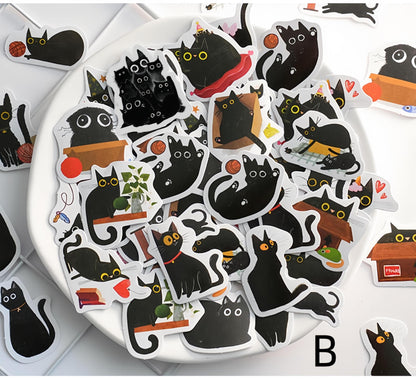 45pcs Cute Cat Sticker Pack / Junk Journal Stickers / Planner Sticker Set / Scrapbooking Kids Craft Supplies