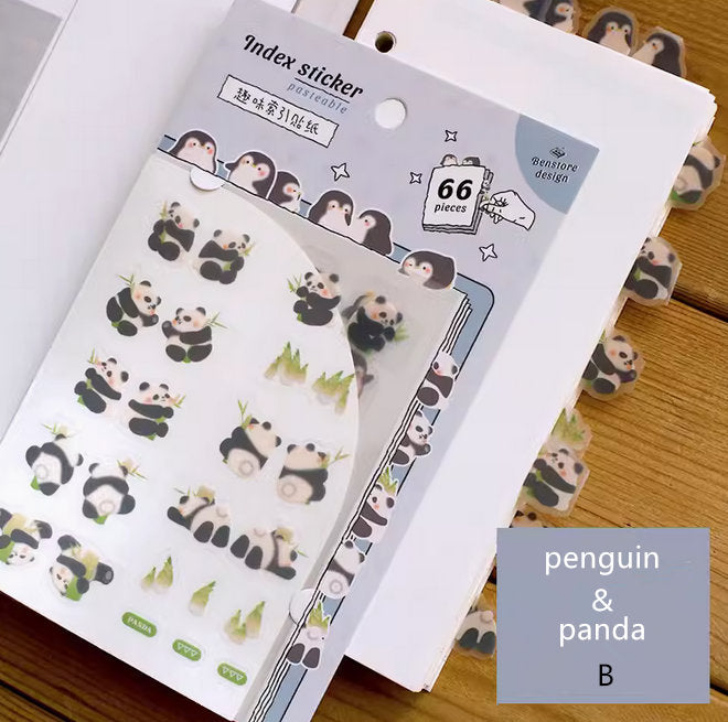 Cute Animal Index Sticker | Page Flags | Page Markers | Sticky Tabs | Planner Accessory Supplies