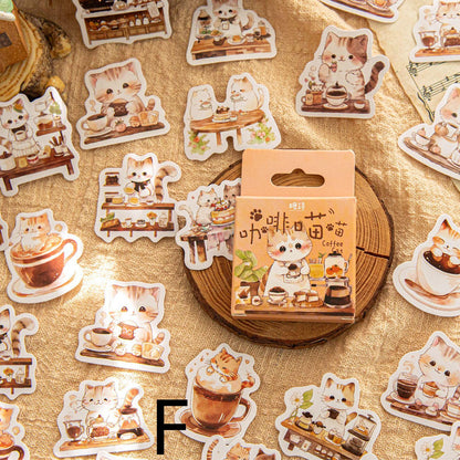 45pcs Cute Cat Sticker Pack / Junk Journal Stickers / Planner Sticker Set / Scrapbooking Kids Craft Supplies
