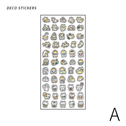Mini Cat Dog Panda Rabbit Sticker | Cute Animal Stickers | Kawaii Animal Planner Stickers Junk Journal Scrapbooking Supplies