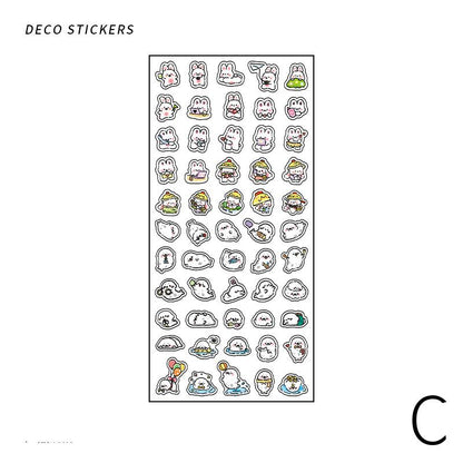 Mini Cat Dog Panda Rabbit Sticker | Cute Animal Stickers | Kawaii Animal Planner Stickers Junk Journal Scrapbooking Supplies
